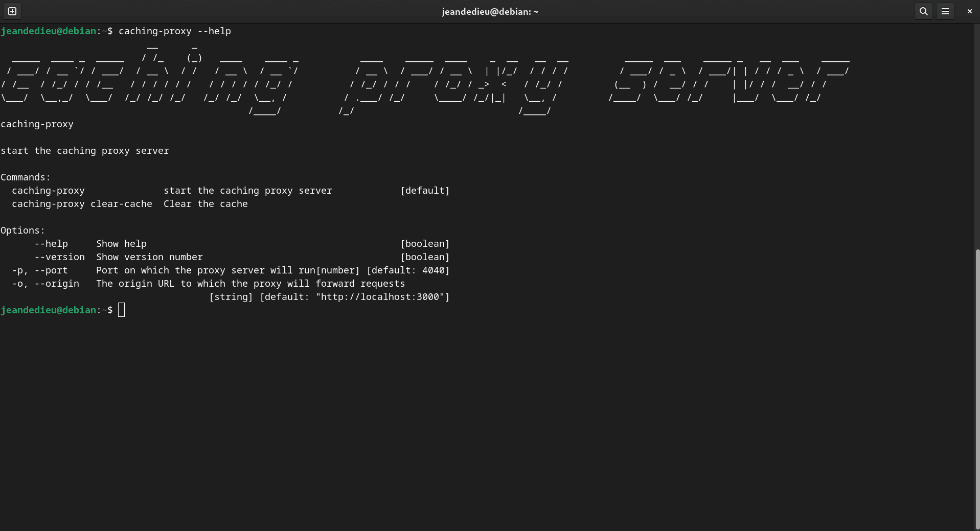Aperçu de Caching Proxy CLI